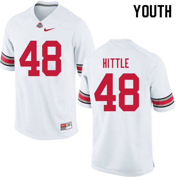 Ohio State Buckeyes #48 Logan Hittle Youth Official Jersey White